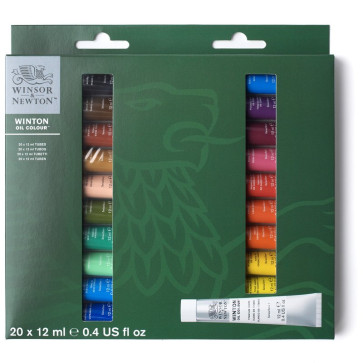 SET COLORI A OLIO WINTON WINSOR & NEWTON 20 TUBI DA 12 ml