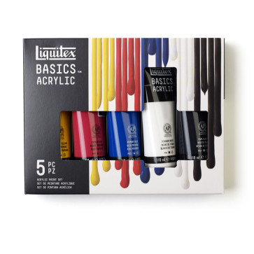 SET COLORI ACRILICI LIQUITEX COLORI PRIMARI 5 TUBI DA 118 ml