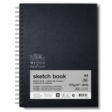 SKETCH BOOK WINSOR & NEWTON A4 50 FOGLI 170 g/m² RIL. SPIR.