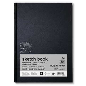 SKETCH BOOK WINSOR & NEWTON A4 80 FOGLI 110 g/m² RIL. LIBRO