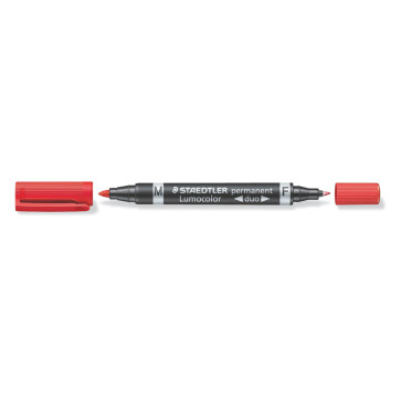 PENNARELLO STAEDTLER LUMOCOLOR ROSSO 2 PUNTE M 0.6 - F 1.5mm