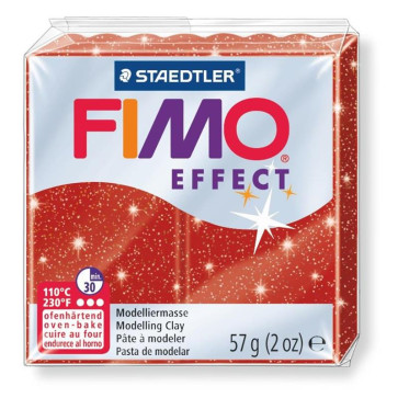 FIMO® SOFT EFFECT 57g N. 202 ROSSO GLITTER