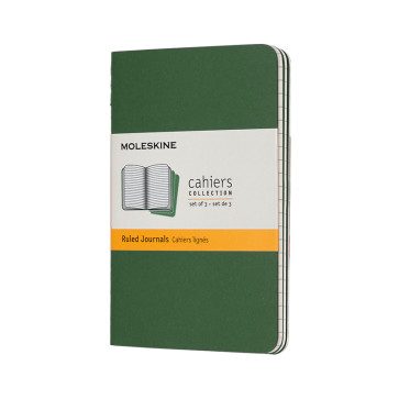MOLESKINE 3 QUADERNI POCKET RIGHE 9X14 cm VERDE