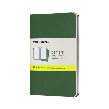 MOLESKINE 3 QUADERNI POCKET PAGINE BIANCHE 9X14 cm VERDE