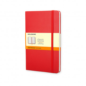 MOLESKINE LARGE RULED NOTEBOOK RED HARD COVER 13X21 cm          