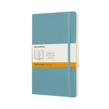 MOLESKINE TACCUINO LARGE RIGHE RIGIDO 13X21 cm BLU REEF
