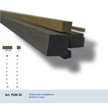 QUADRO IN NOCE 3x3x1000 mm