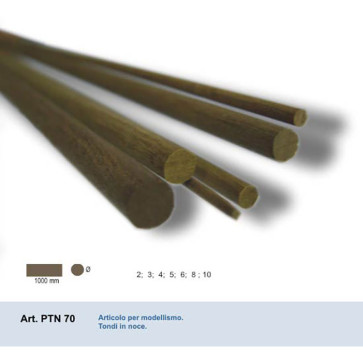 TONDO IN NOCE 2x2x1000 mm