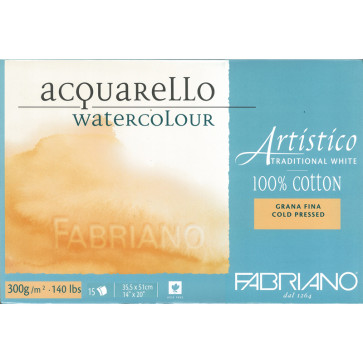 BLOCCO TRADITIONAL WHITE 35,5X51 15 FG. 300 g/m² GRANA FINE