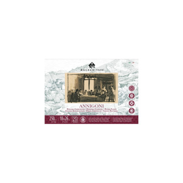 BLOCCO MAGNANI CARTA ANNIGONI 18X26 cm 25 FOGLI 250 g/m²