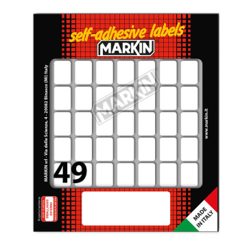 ETICHETTE ADESIVE MARKIN 19x14 mm BUSTA 10 FOGLI 490 ETICHETTE