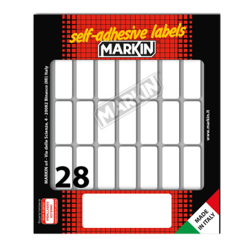 ETICHETTE ADESIVE MARKIN 34x14 mm BUSTA 10 FOGLI 280 ETICHETTE