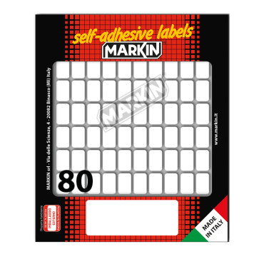 ETICHETTE ADESIVE MARKIN 16x10 mm BUSTA 10 FOGLI 800 ETICHETTE