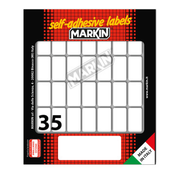 ETICHETTE ADESIVE MARKIN 27x15 mm BUSTA 10 FOGLI 350 ETICHETTE