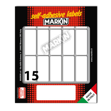 ETICHETTE ADESIVE MARKIN 46x20 mm BUSTA 10 FOGLI 150 ETICHETTE