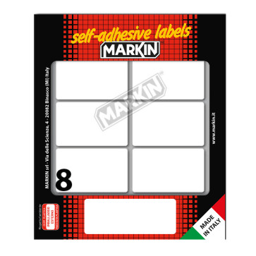 ETICHETTE ADESIVE MARKIN 56x34 mm BUSTA 10 FOGLI 80 ETICHETTE