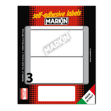 ETICHETTE ADESIVE MARKIN 100x46 mm BUSTA 10 FOGLI 30 ETICHETTE