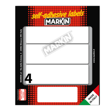ETICHETTE ADESIVE MARKIN 110x34 mm BUSTA 10 FOGLI 40 ETICHETTE