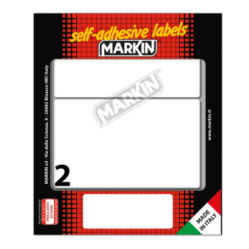 ETICHETTE ADESIVE MARKIN 115x70 mm BUSTA 10 FOGLI 20 ETICHETTE