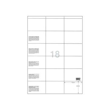 ETICHETTE A4 70X48 mm SENZA MARGINE DI SICUREZZA - 100 FOGLI