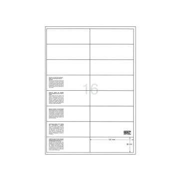 ETICHETTE A4 101X36 mm CON MARGINE DI SICUREZZA - 100 FOGLI
