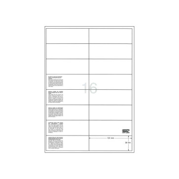 ETICHETTE A4 101X36 mm CON MARGINE DI SICUREZZA - 100 FOGLI