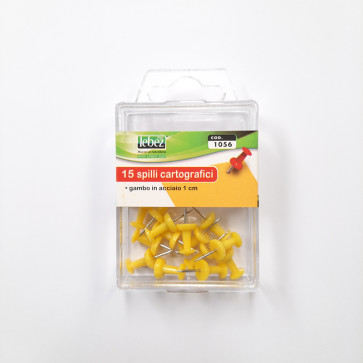 SPILLI PER BACHECA LEBEZ 1056 CONF. 15 SPILLI GIALLI