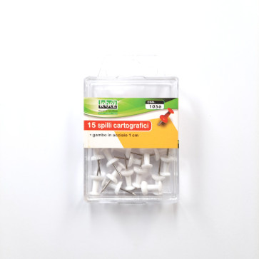 SPILLI PER BACHECA LEBEZ 1056 CONF. 15 SPILLI BIANCHI