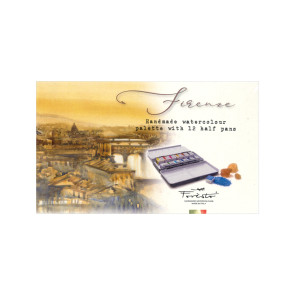 SET ACQUERELLI FORESTO ½ GODET SELEZIONE FIRENZE 12 COLORI