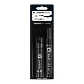 MOLOTOW BLACKLINER BRUSH SET PENNARELLO CON RICARICA 30 ml