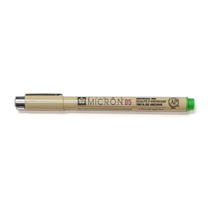 PENNA SAKURA PIGMA MICRON 05 VERDE CHIARO TRATTO 0.45 mm