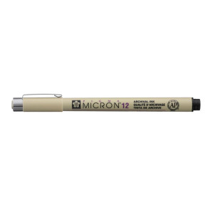PENNA SAKURA PIGMA MICRON 12 NERO TRATTO 0.70 mm