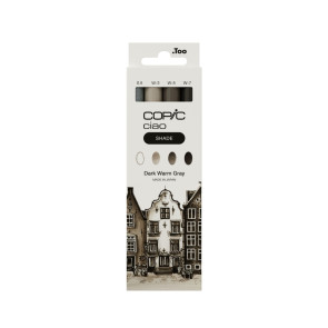 COPIC CIAO SET PENNARELLI 3+1 MULTILINER SHADE DARK WARM GREY COPIC CIAO SET PENNARELLI 3+1 MULTILINER SHADE DARK WARM GREY