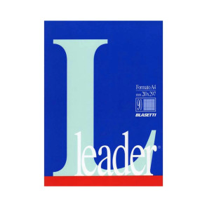 BLOCCO LEADER A4 COLLATO 80 FOGLI 90 g/m² QUADRETTO 10 mm