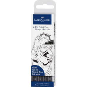SET 4 PITT ARTIST PENS MANGA BLACK SET XS,S,F,B