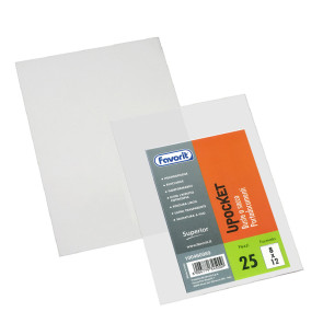 BUSTE A SACCO UPOCKET 8X12 TRASPARENTE LISCIA CONF. 25 BUSTE