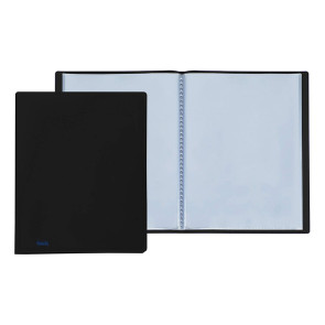 PORTALISTINI 22X30 50 BUSTE COPERTINA NERA FLESSIBILE