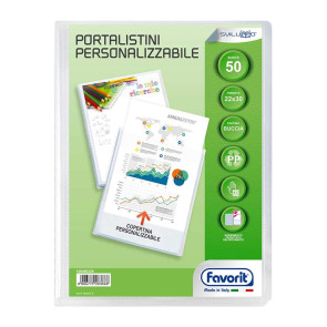 PORTALISTINI 22X30 50 BUSTE COPERTINA TRASPARENTE PERSONAL.