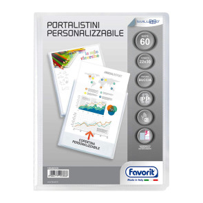 PORTALISTINI 22X30 60 BUSTE COPERTINA TRASPARENTE PERSONAL.
