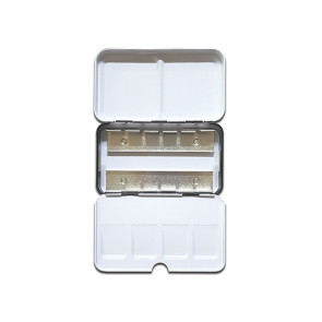 CASSETTA PORTA ACQUERELLI IN METALLO PER 12 ½ GODET