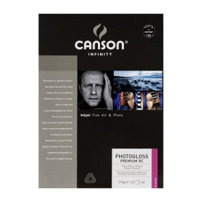 CANSON PHOTOGLOSS PREMIUM RC 270 g/m² A4 21x29,7cm 25 FOGLI