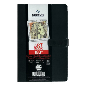 CANSON ART BOOK 180° 80 F. 96 g/m² 9X14 COPERTINA RIGIDA