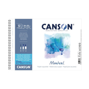 BLOCCO CANSON MONTVAL 23X32 cm 12 FOGLI 270 g/m² GR. TORCHON