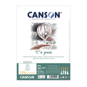 BLOCCO "C" Á GRAIN A4 30 FOGLI 125 g/m² GRANA FINE