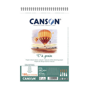 BLOCCO "C" Á GRAIN A3+ 30 FOGLI 180 g/m² GRANA FINE RIL. SPIRALE