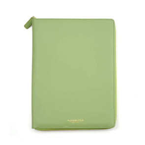 PORTABLOCCO IN PELLE COLOR FORMATO A4 COLORE VERDE CHIARO