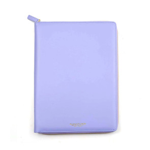 PORTABLOCCO IN PELLE COLOR FORMATO A4 COLORE LILLA