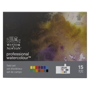 CONFEZIONE PROFESSIONAL WATERCOLOUR FIELD SET 14 ½ GODET