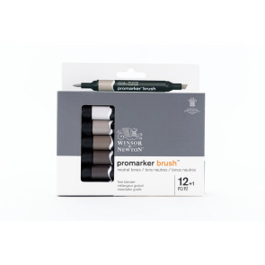 SET 12 PROMARKER BRUSH WINSOR & NEWTON NEUTRAL TONES SET 12 PROMARKER BRUSH WINSOR & NEWTON NEUTRAL TONES