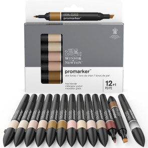 SET 12+1 PROMARKER WINSOR & NEWTON SKINTONES SET